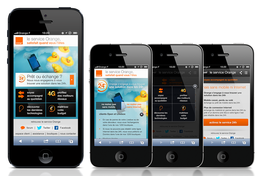 Orange "SATISFAIT" iPhone App.